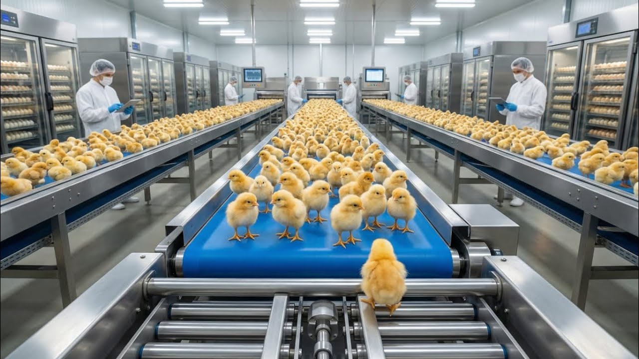 Inside a Modern Poultry Hatchery | How Chicks Are Hatched and Raised (Full Process)