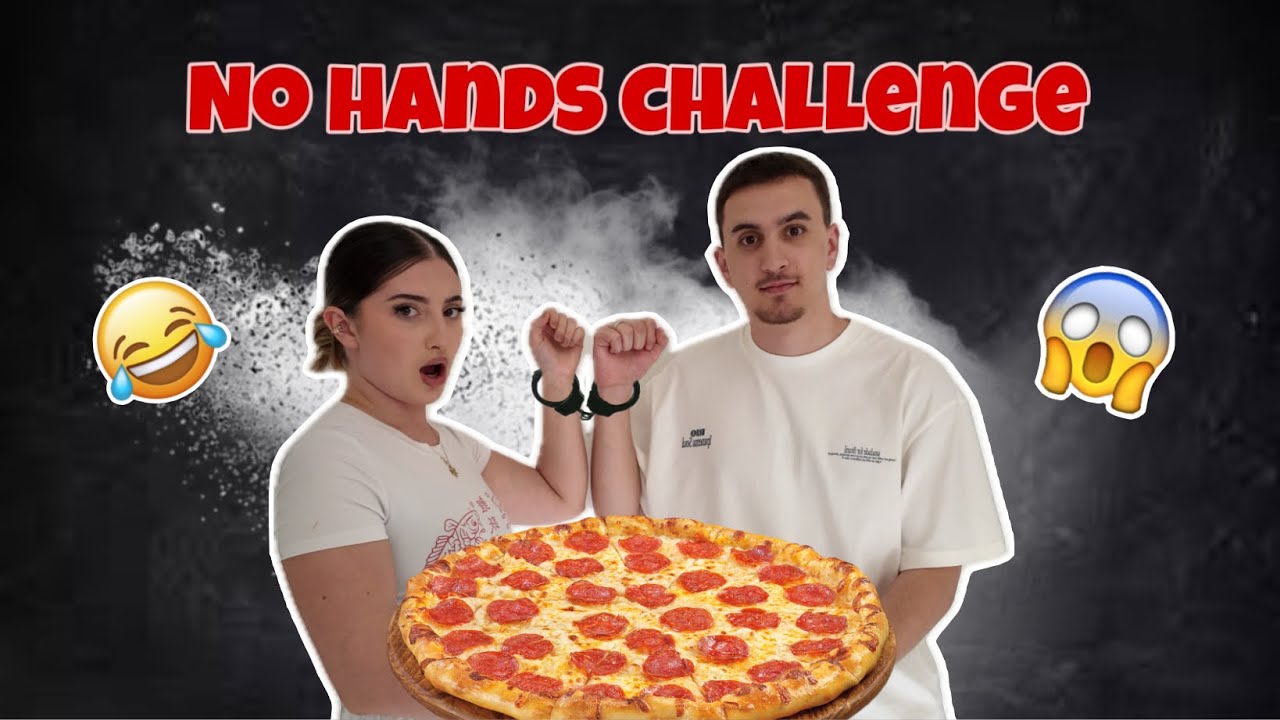 NO HANDS CHALLENGE 😱Lidhim duart dhe bejmë Picën🍕😂 Cfarë mund te shkojë keq??