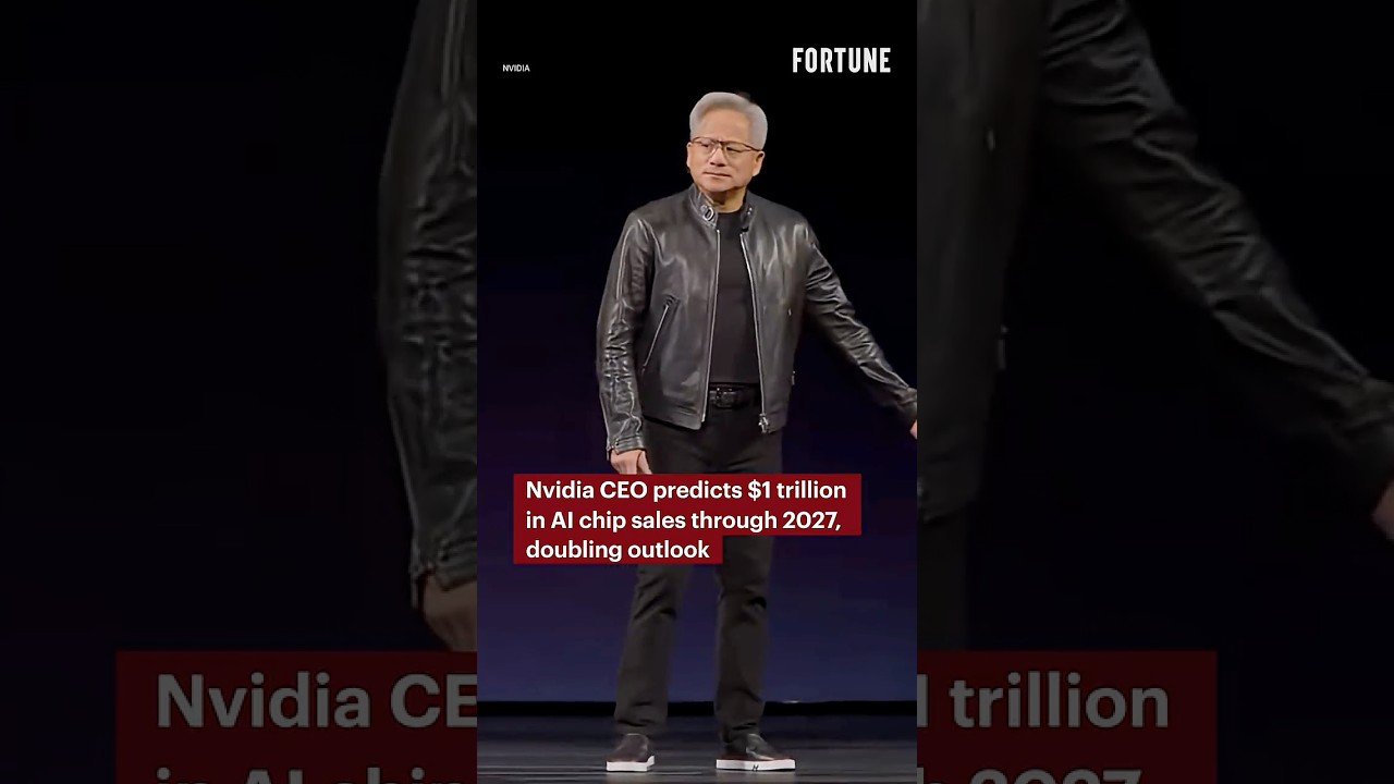 Nvidia CEO predicts $1 trillion in AI chip sales through 2027, doubling outlook #AI #news