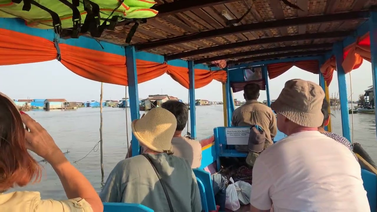 #travel  #cambodia  #Tonelsap  a boat riding at flaoting village 