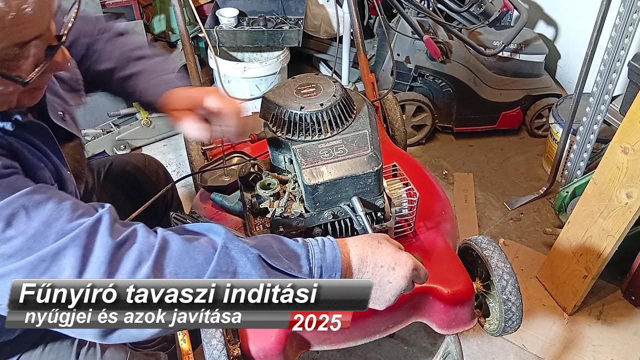 Fűnyíró tavaszi indítási nyűgjei és azok javítása.