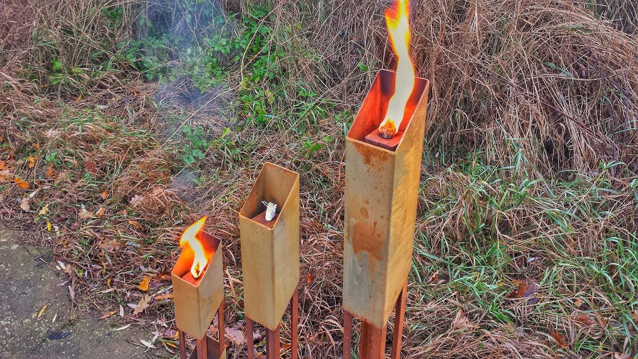 🔥Gartenfackel aus Metall selber bauen 🔧