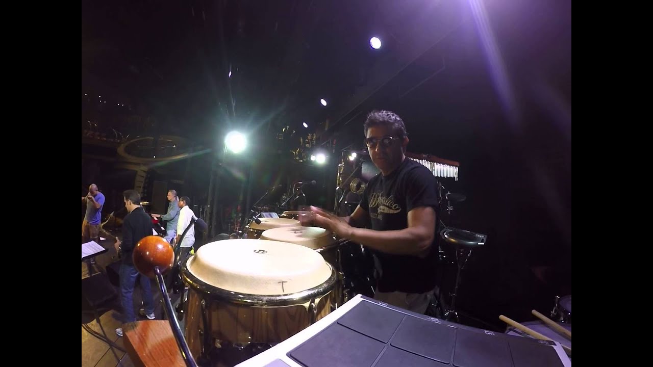 Sound check...Ramon Yslas on Congas.