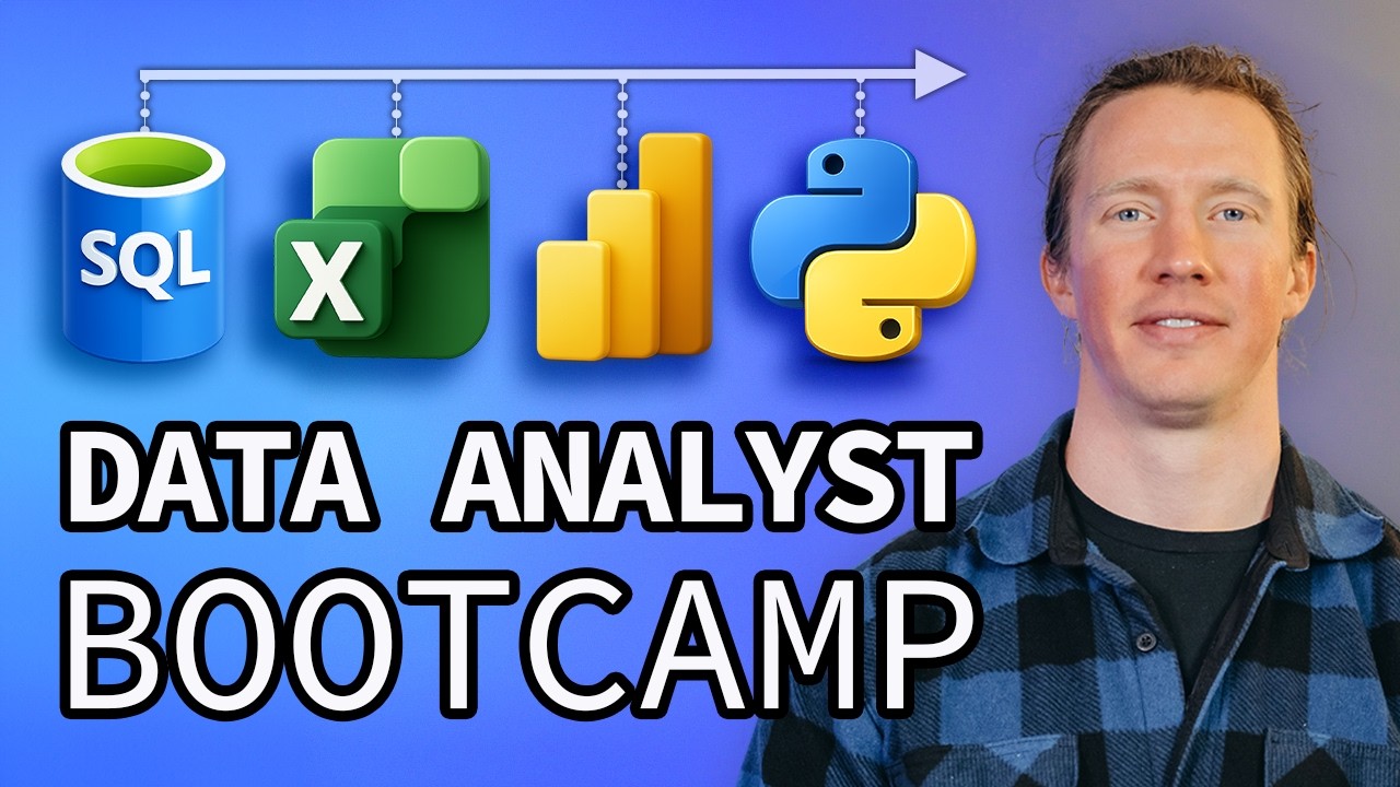 Data Analyst Bootcamp (FREE 35+ Hour Full Course) - SQL, Excel, Power BI, Python, AI & GitHub
