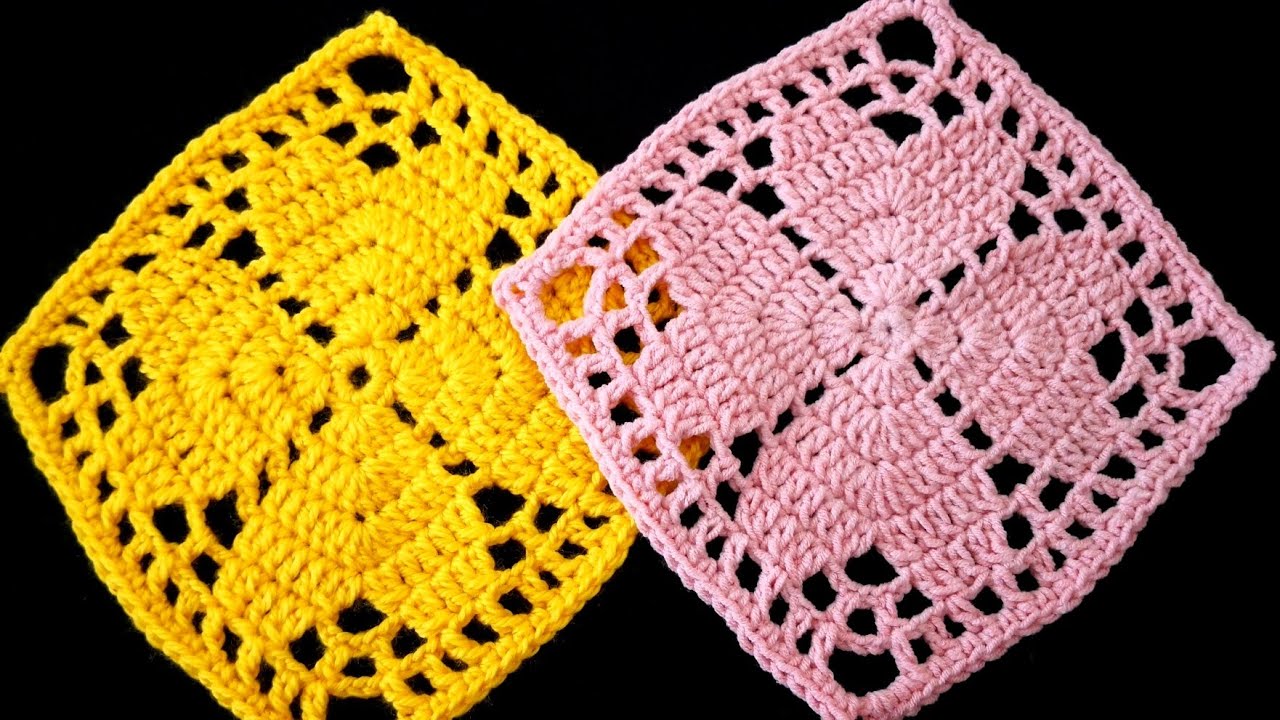 Yonca ( Kalpli) Kare Motif Yapımı ( motif 46 )