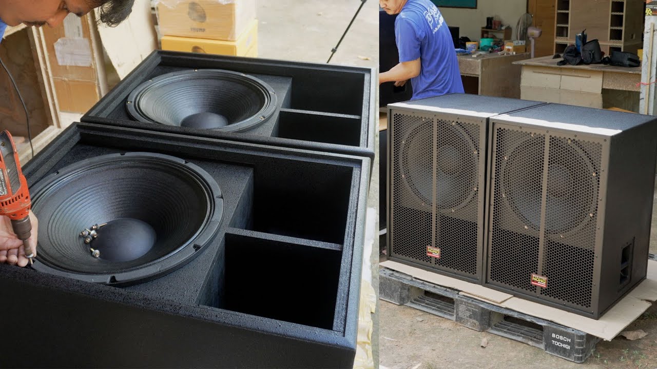 Test JBIN 18 Subwoofer box + speaker TRUMP 1200W