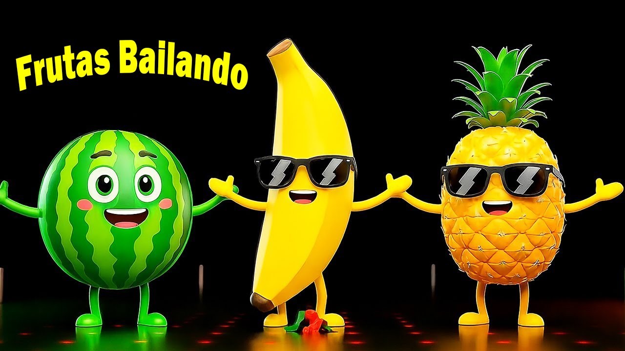 Frutas Bailando Cumbia 🎉 Fiesta de las Frutas 🍓🍌 Música Infantil Divertida