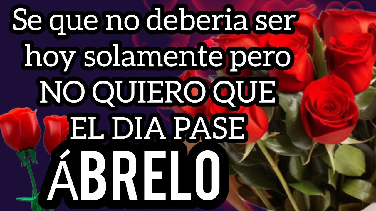 Se que no deberia ser hoy solamente pero NO QUIERO QUE  EL DIA PASE sin que sepas esto princesa