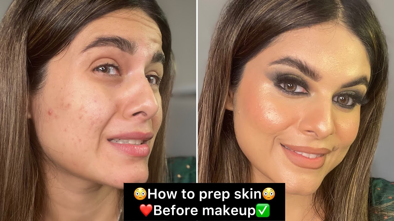 ✅Best Way to Prep Dry Skin Before Makeup✅ #skinprep #makeup #love #dewymakeup #glowingskin #diwali