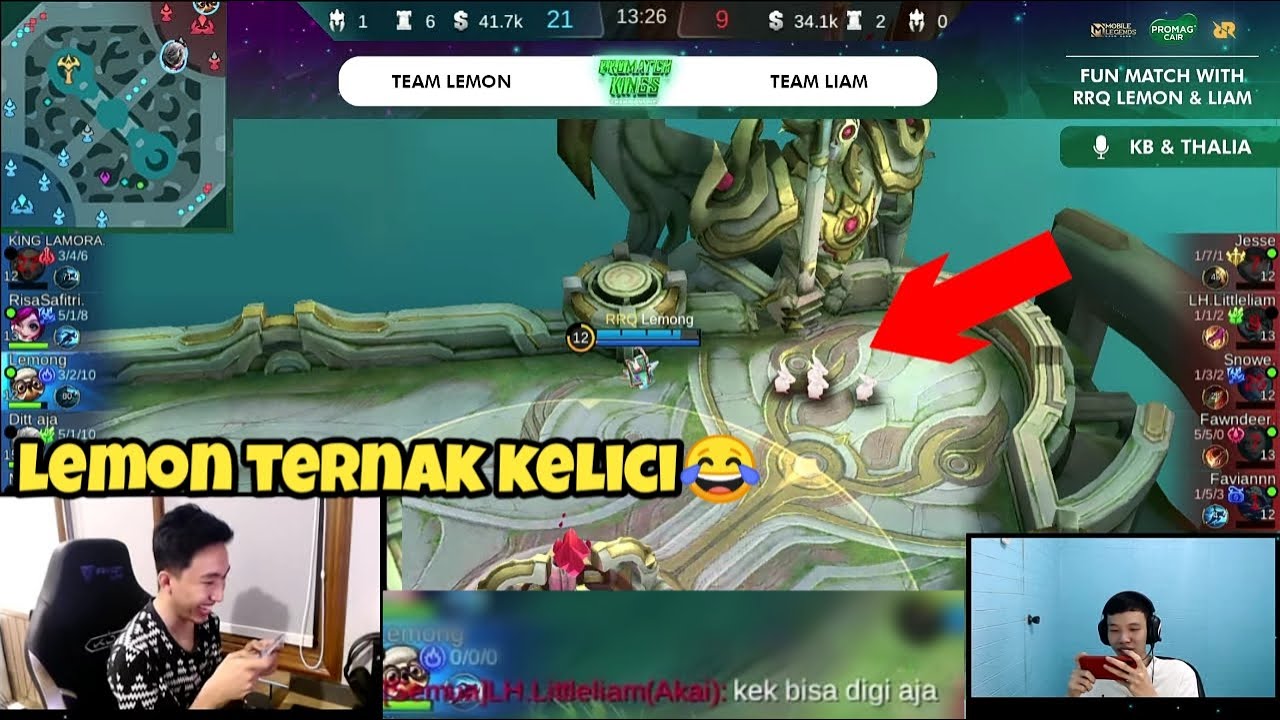 FUN MATCH RRQ LEMON VS LIAM. LEMON PICK DIGGIE AUTO TERNAK KELINCI,LEMON FULL SENYUM