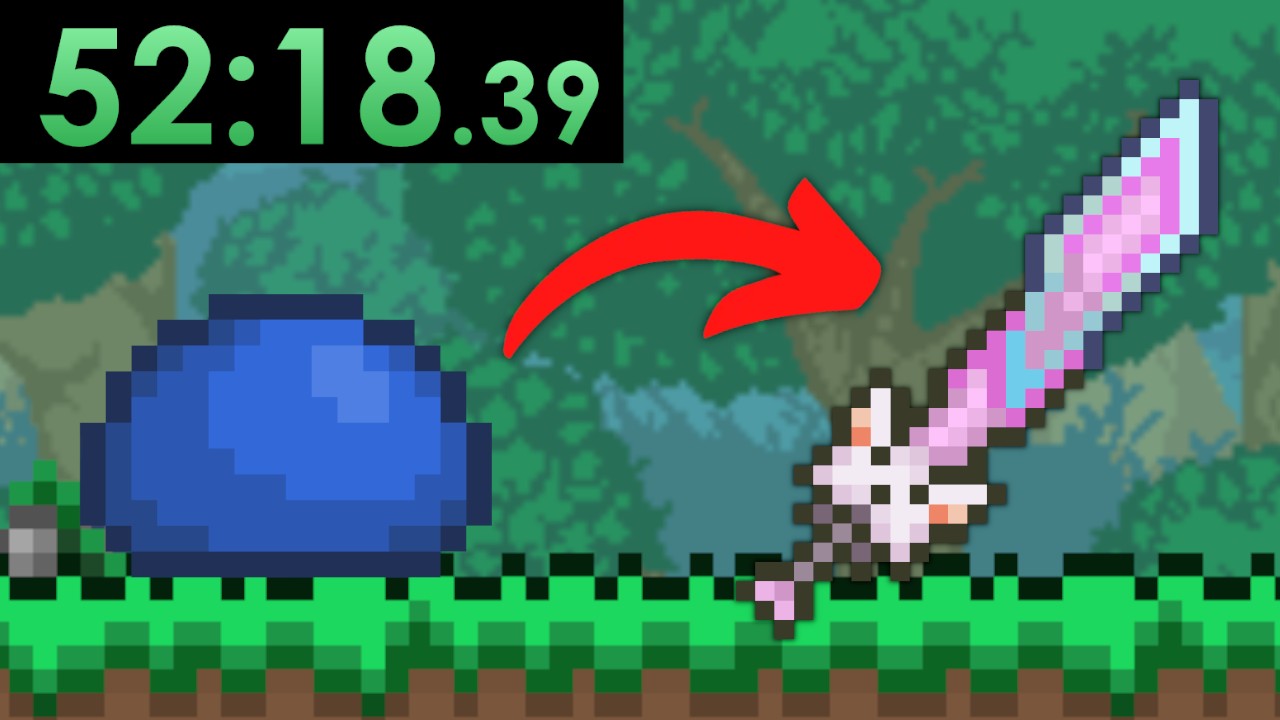 I tried speedrunning Terraria but every drop is randomized