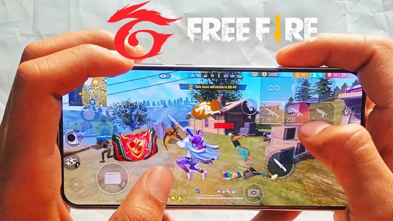 Handcam⚡Solo rank match poco x7 pro free fire gameplay 