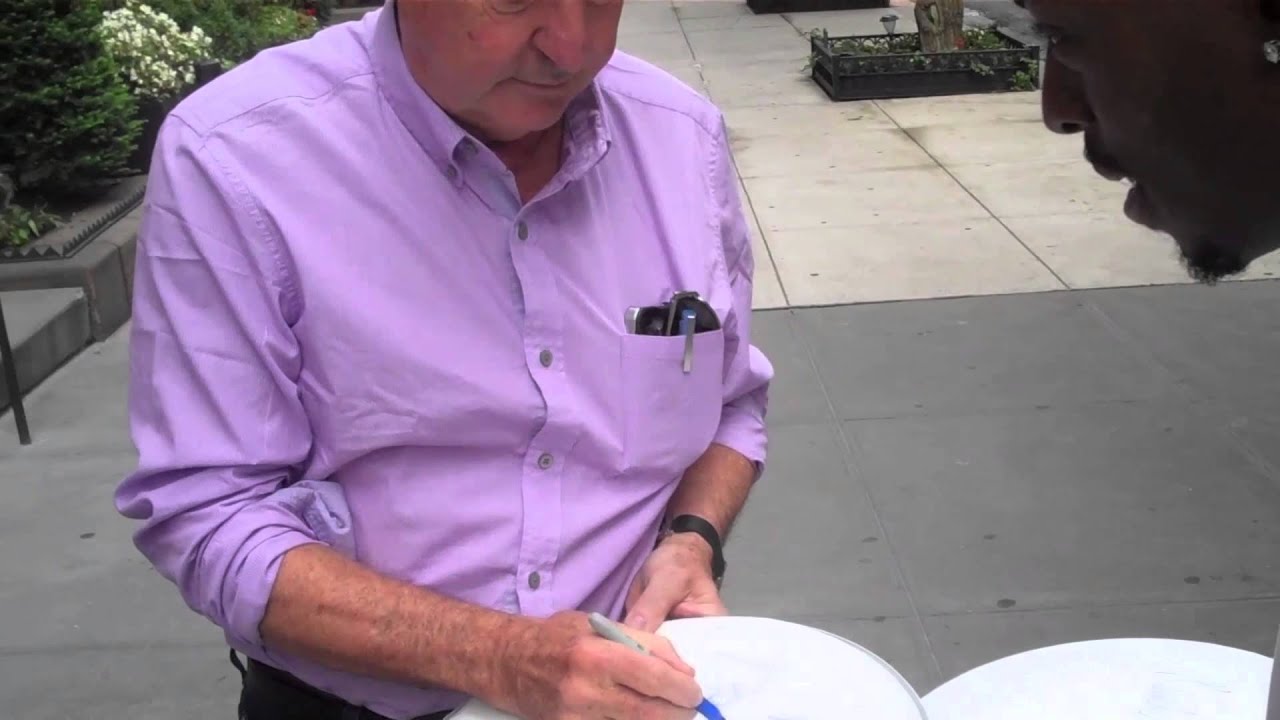 Pink Floyd Nick Mason Signing Autographs For Autograph Pros Charity Works Silent Auction Fundraiser