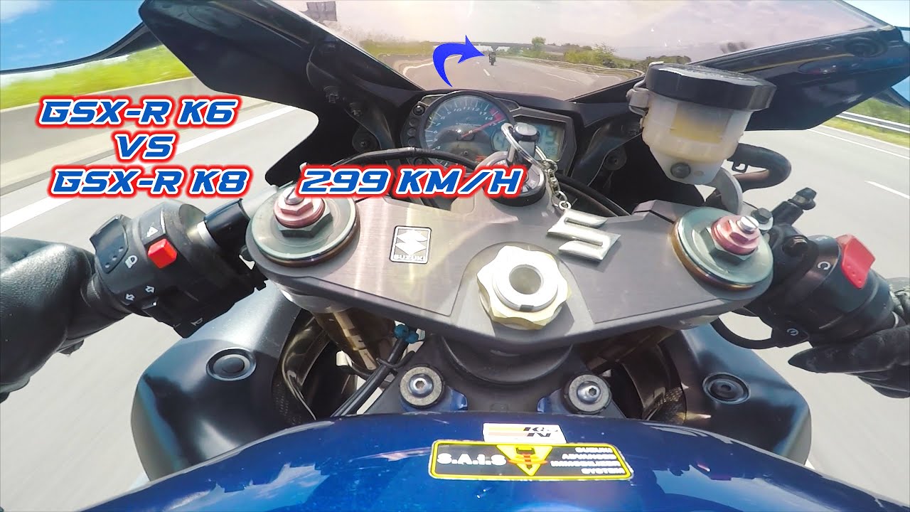 299km/h με 4η Gsx-R K6 vs Gsx-R K8 #58