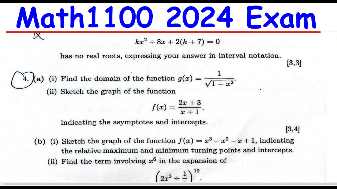MATH 2024 EXAM PAPER SOLUTION 2
