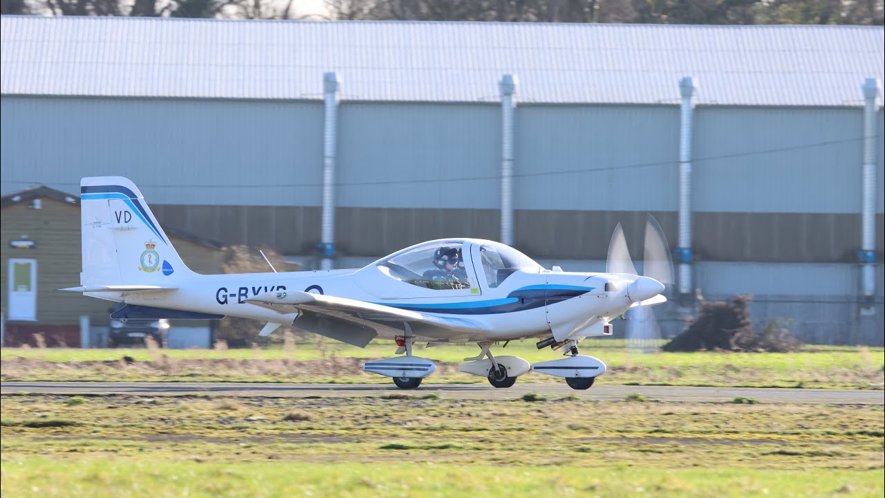 Grob Tutor action at Shobdon Airfield 