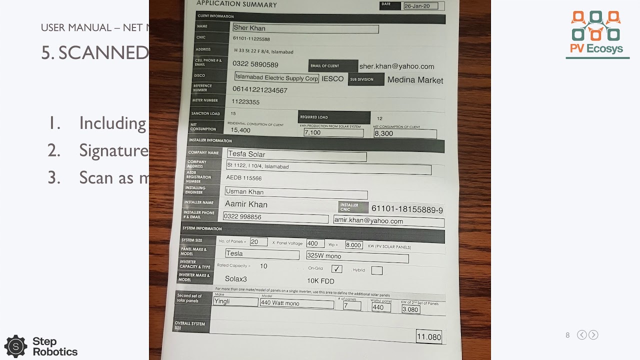 PV Ecosys   Net metering application paperwork 1