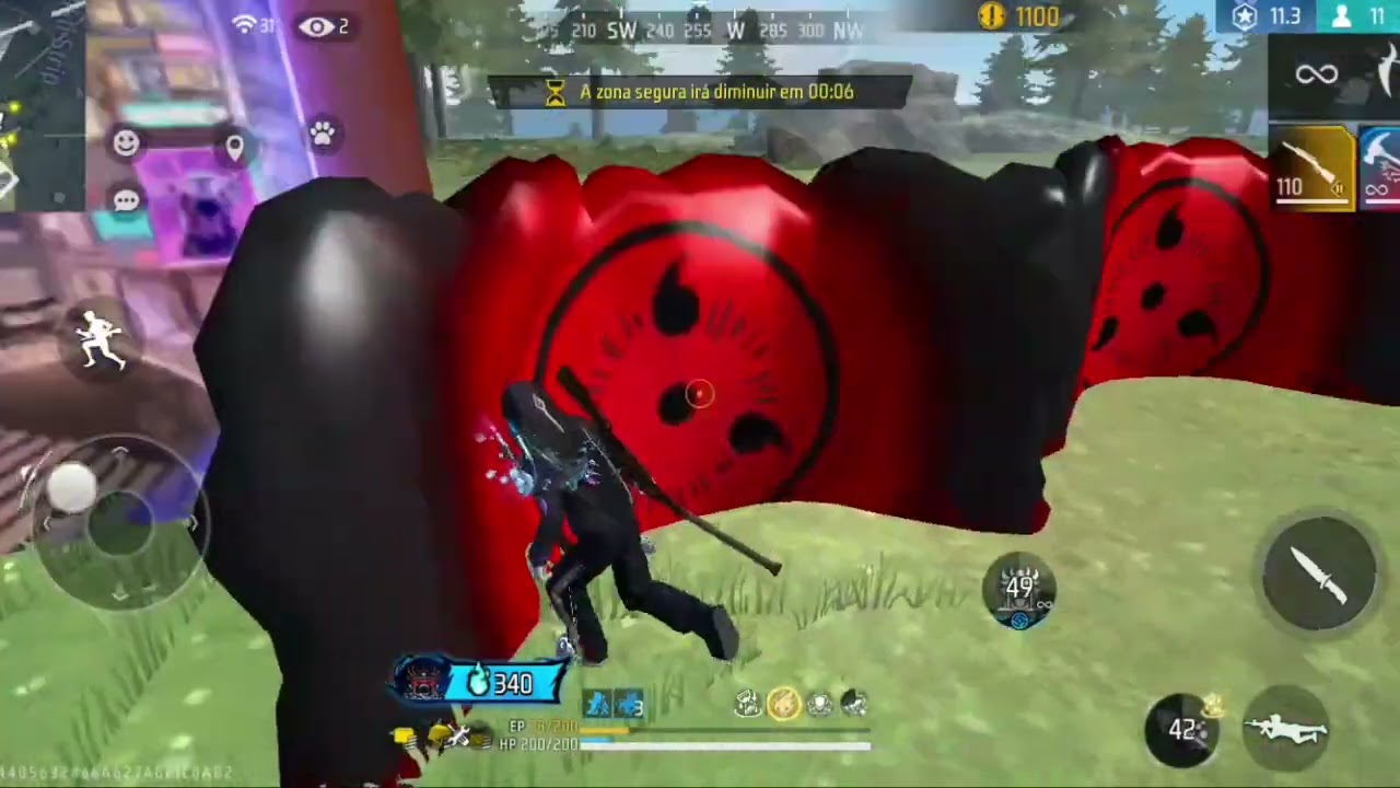 Free fire modo BR ranqueado (parceria jujutsu kaisen) está muito boa 😮 