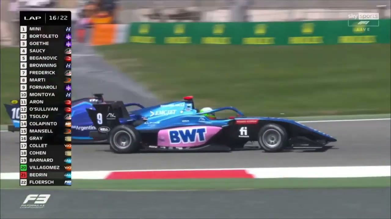 Никола Цолов във формула 3 - състезание 2 от 5.3.2023