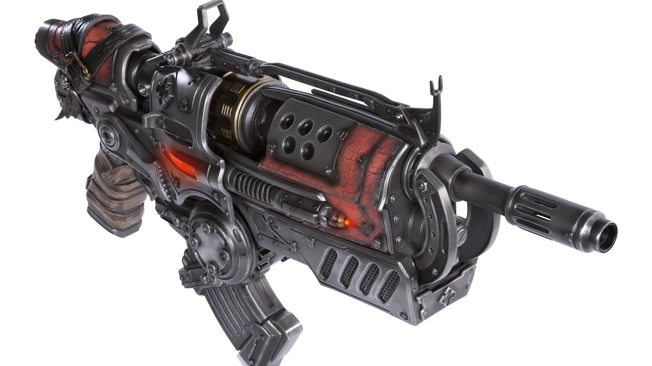 Gears of War 3 Hammerburst II Full Scale Replica Unboxing