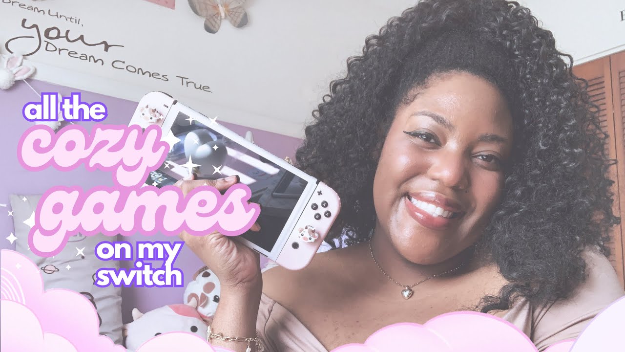all the cozy games on my switch ( ◠‿◠ )♡