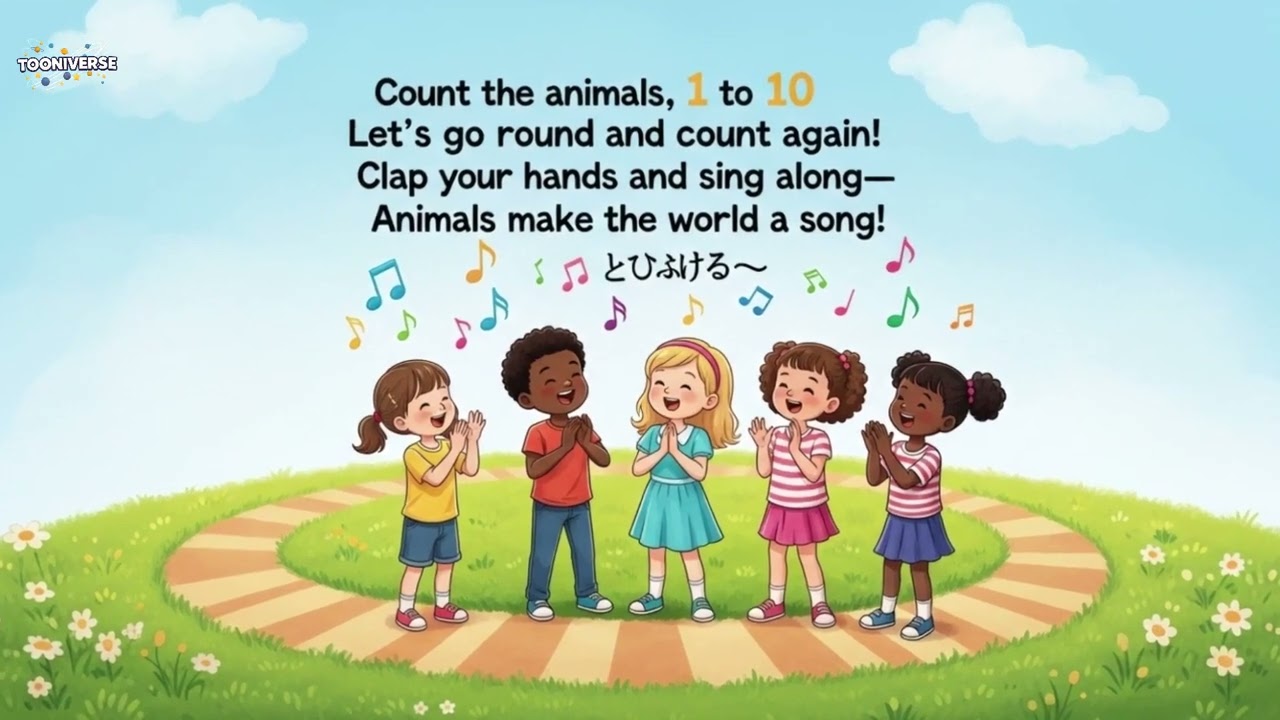 Contando Animales – Canción Infantil para Aprender a Contar  Tooniverse