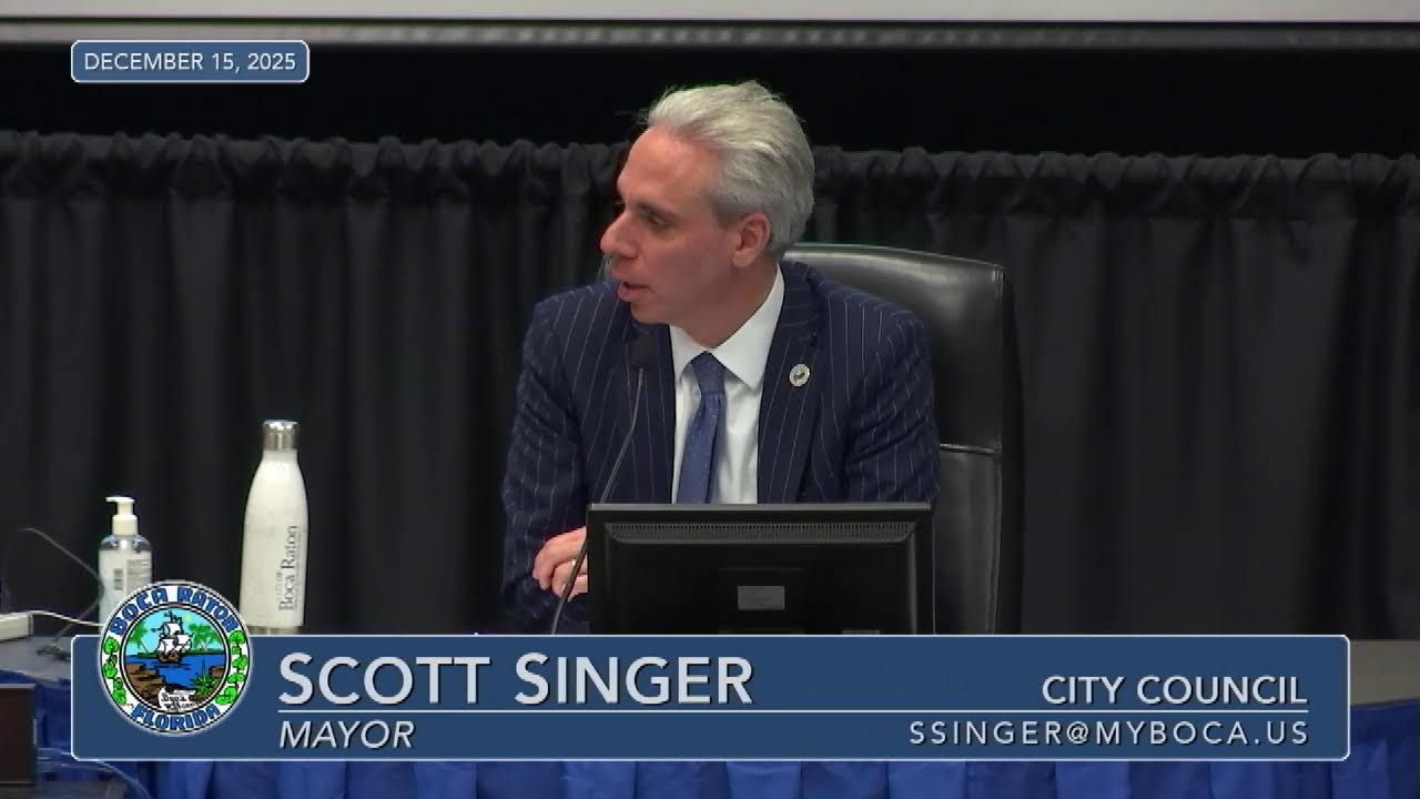 City of Boca Raton -  CRA and City Council Workshop Meetings 12.15.2025