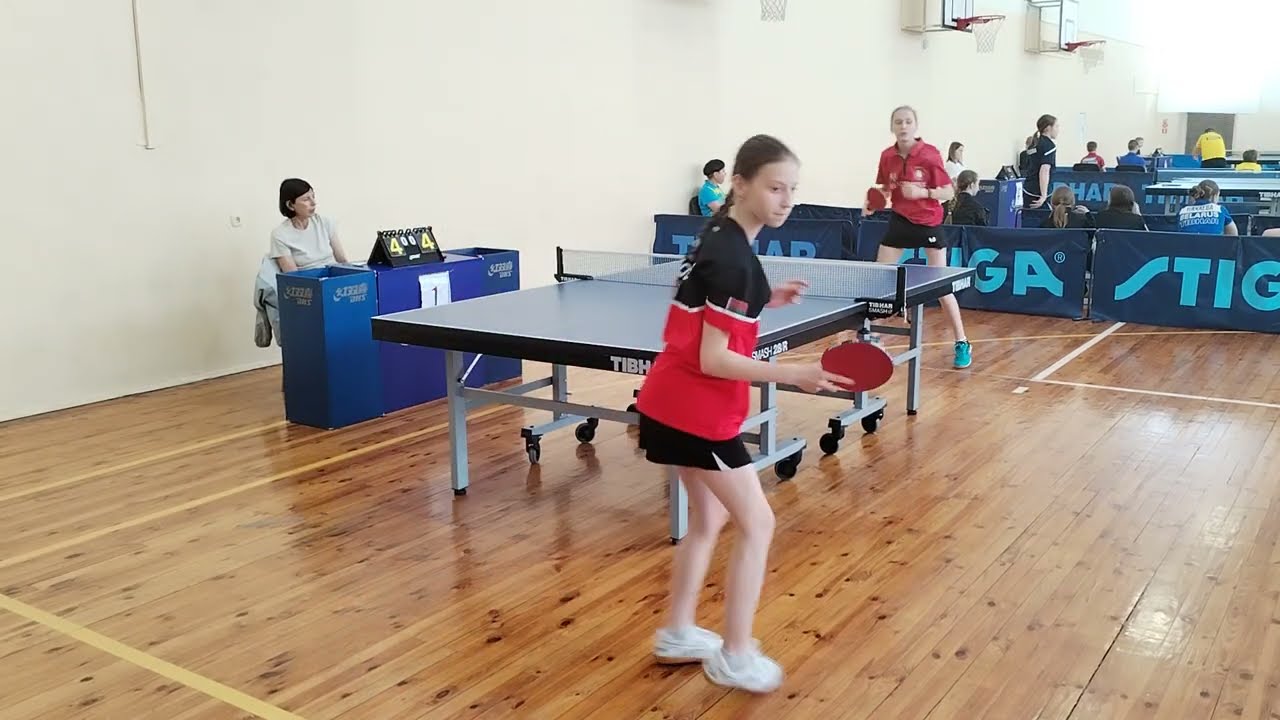 Медоева А.(Витебск) : Козел П.(Волковыск). Командное первенство РБ. Tabletennis.