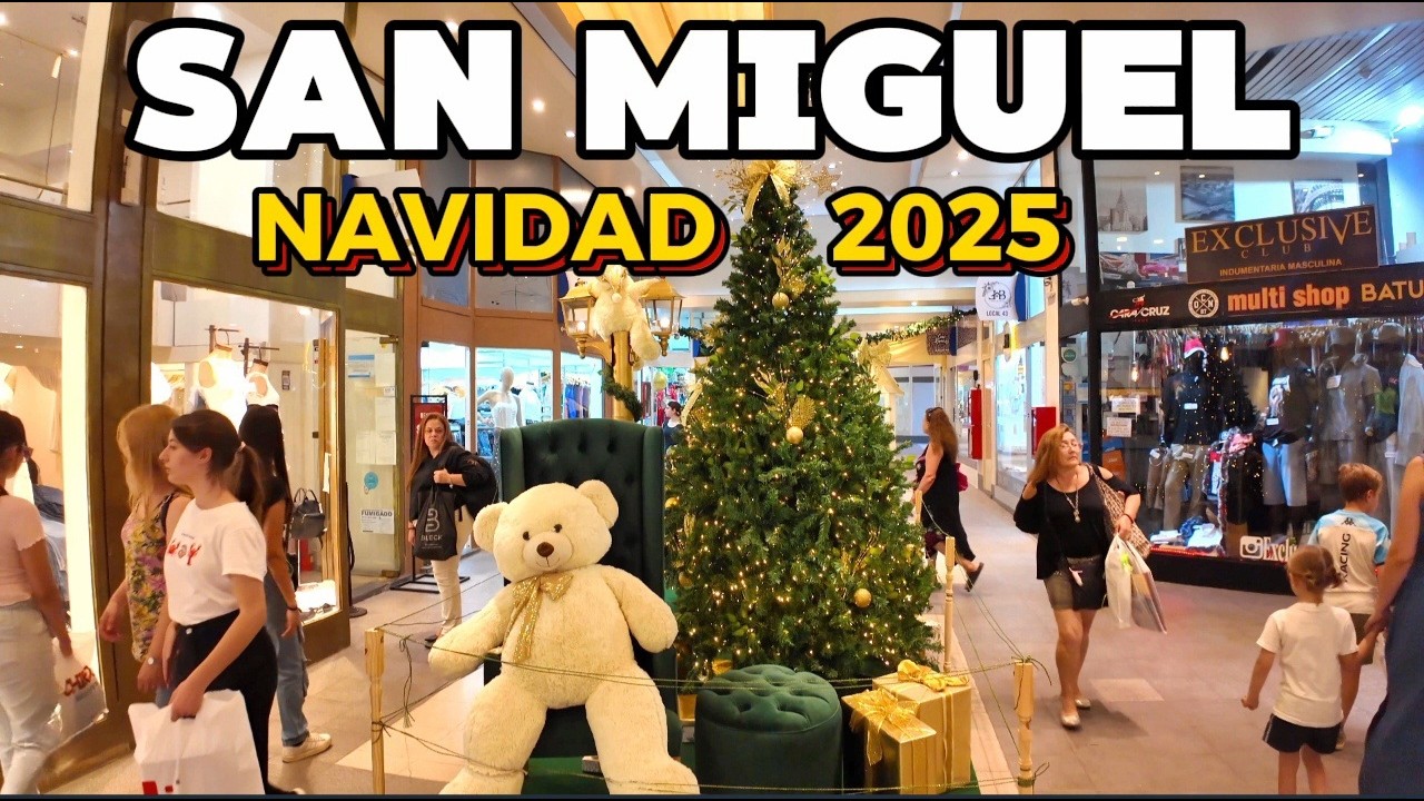 【4K】Paseo Navideño por San Miguel - Buenos Aires | Christmas 2025