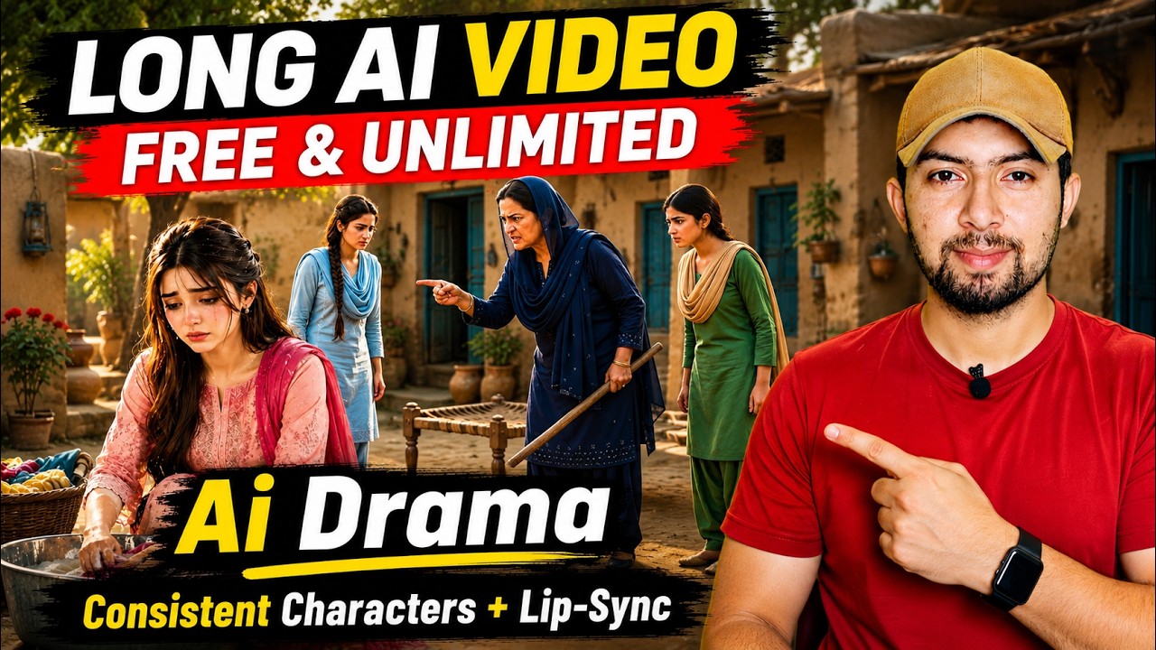 Make AI Long Videos FREE ( Consistent Character + Lip-Sync )🔥 Ai Drama Video | Full Course