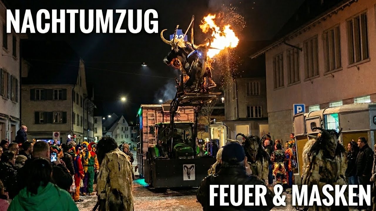 Die Schatten der Fasnacht | Mystischer Nachtumzug im Feuerschein