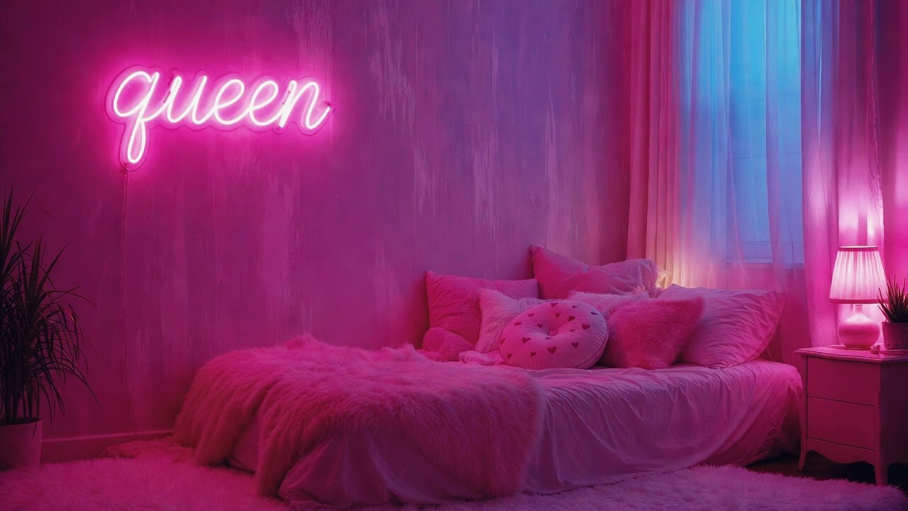 Cozy Pink Bedroom Aesthetic • Soft Lighting, Chill Ambience & Relaxing Vibes
