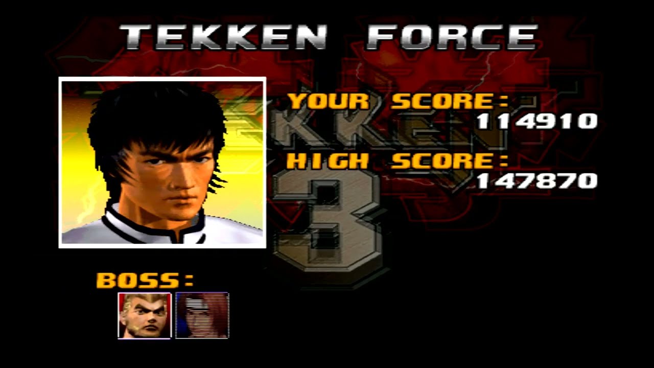 PS1 Tekken 3 Tekken Force Mode Forest Law