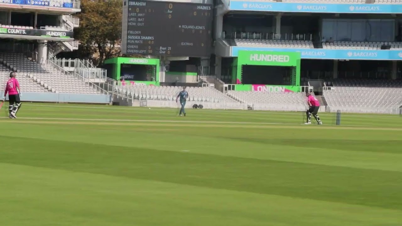 First ball of the Metro Bank one day match at Lords