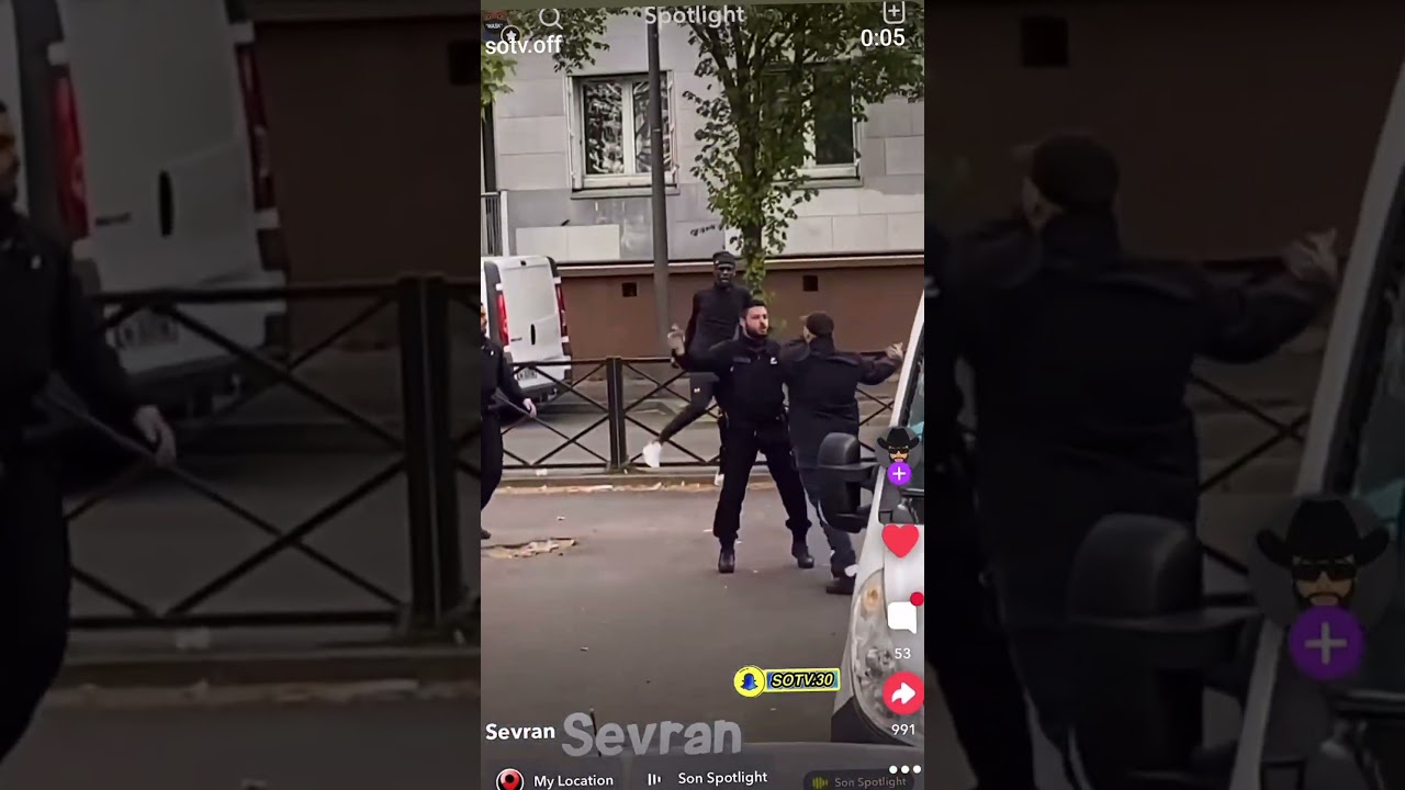 bagarre policier VS jeune 🤣🤦