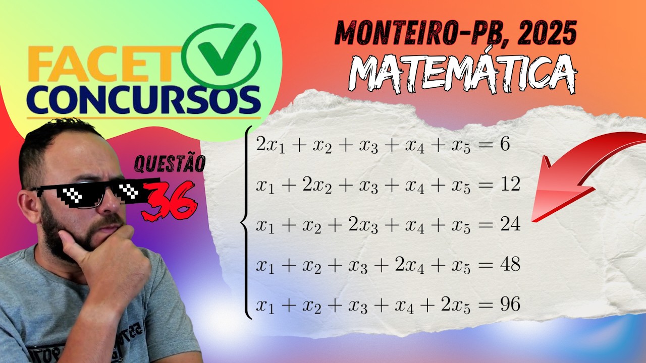 FACET 2025 - Sistema 5 X 5 (PROF DE MATEMÁTICA Monteiro-PB)