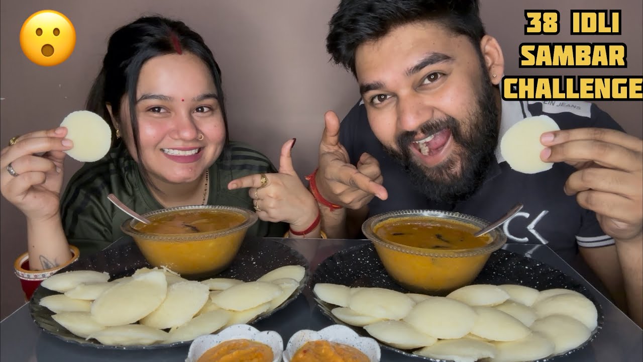 38 Idli Sambar Eating Challenge | Eating Show 