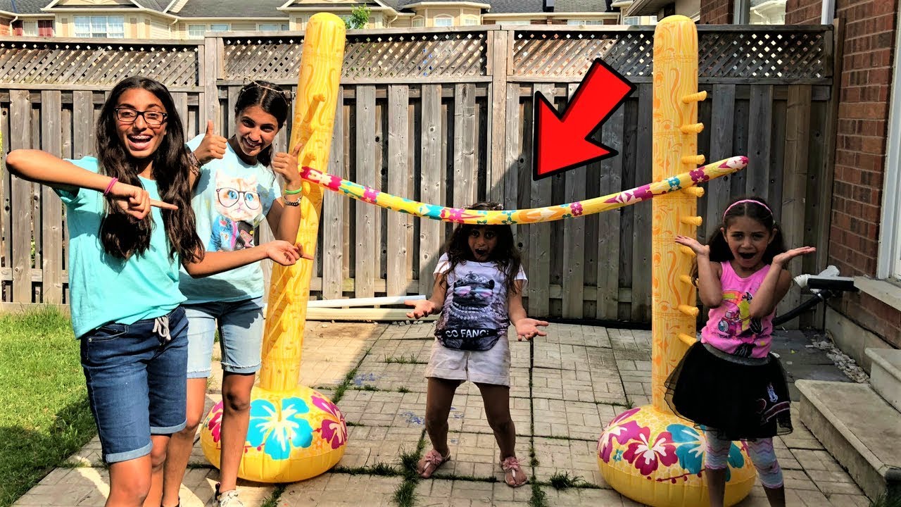 Kids Inflatable Limbo Challenge! family fun game with HZHtube kids fun