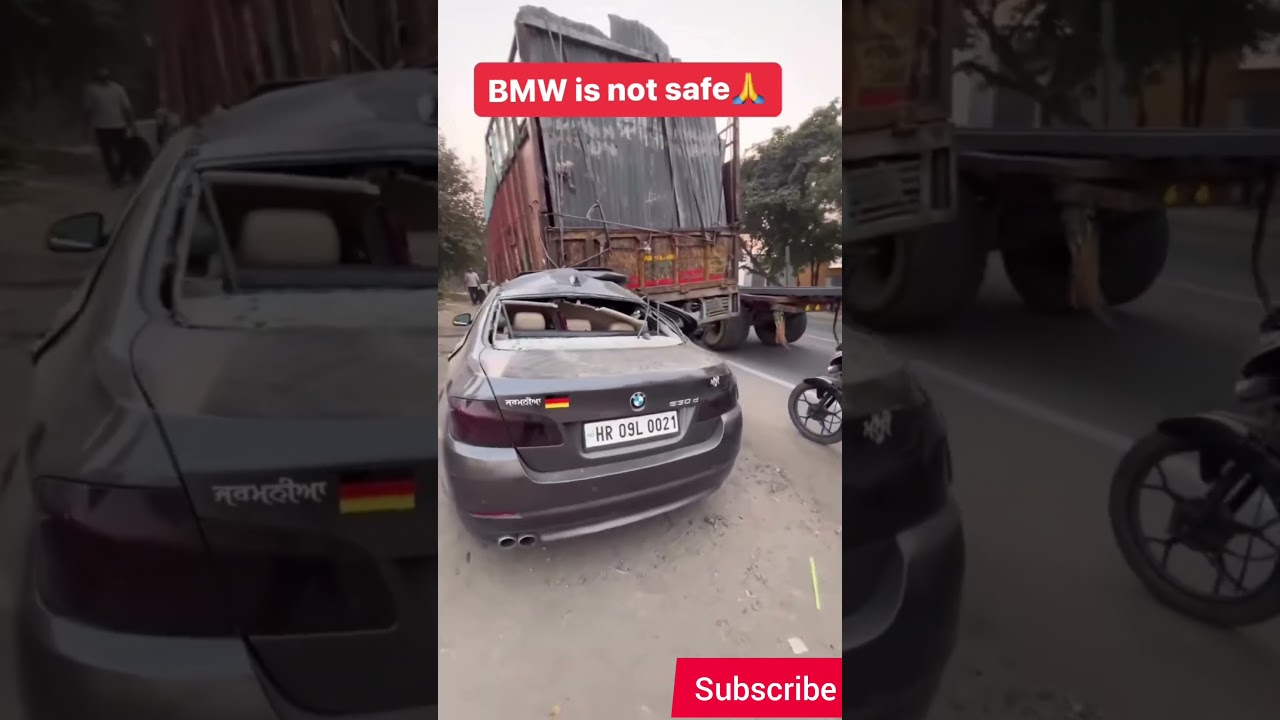 BMW Car Accident Video #shorts #ytshorts #viral #car #carshorts #bmw #accident #trending #automobile