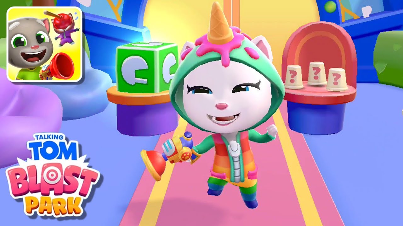 Talking Tom Blast Park Angela Unicorn Embark On An Epic Park Adventure!