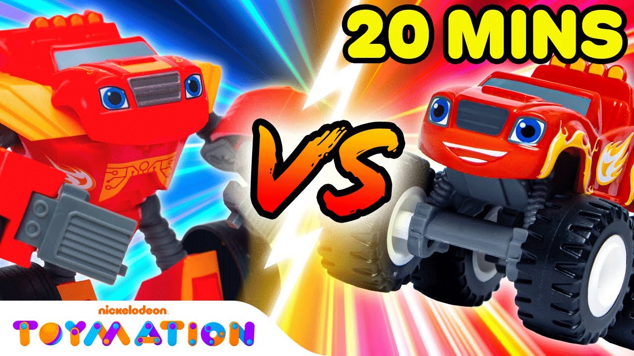 Robot Blaze vs. Big Rig Blaze Compilation! | Blaze and the Monster Machines Toys | Toymation
