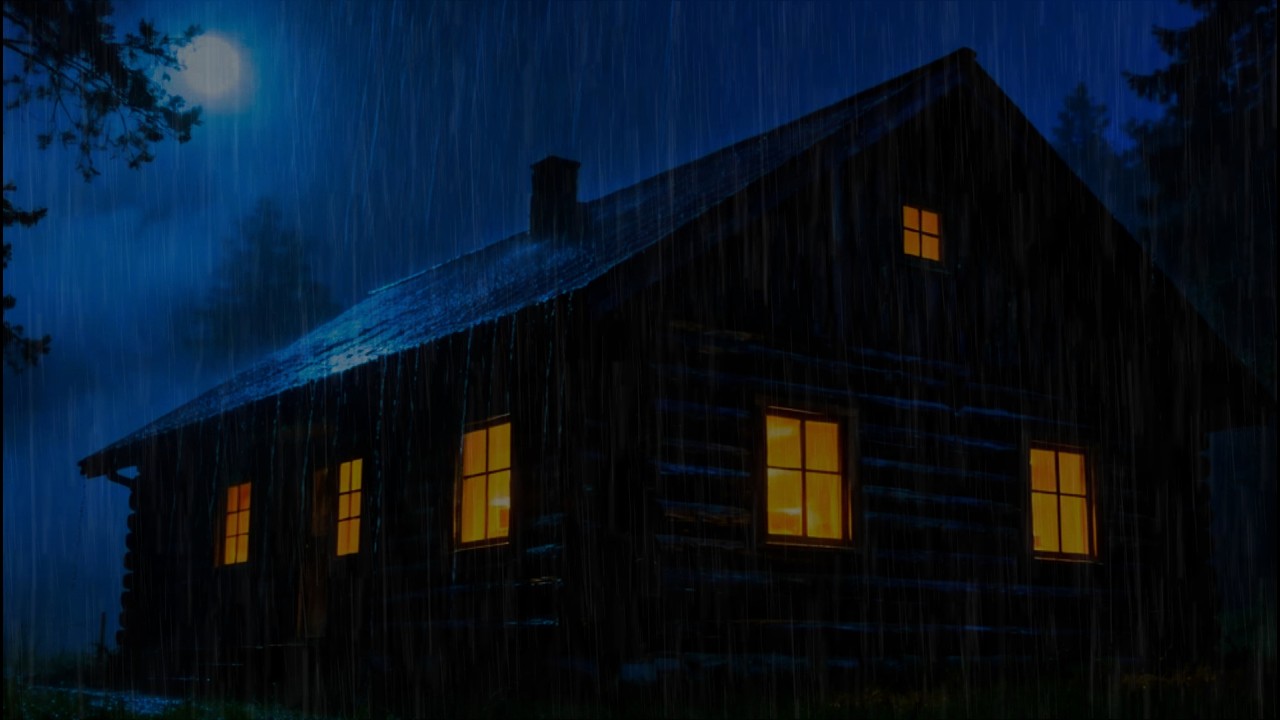 Soft Rain Sounds at a Quiet Cabin 🌧  Fall Asleep Fast Tonight