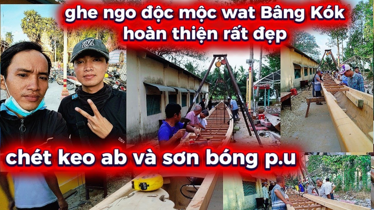 Đội Thợ Hoàn Thành Những Công Đoạn Cuối của Chiếc Ghe Ngo Độc Mộc Chuẩn Bị Ngày Mai Test Tốc Độ 