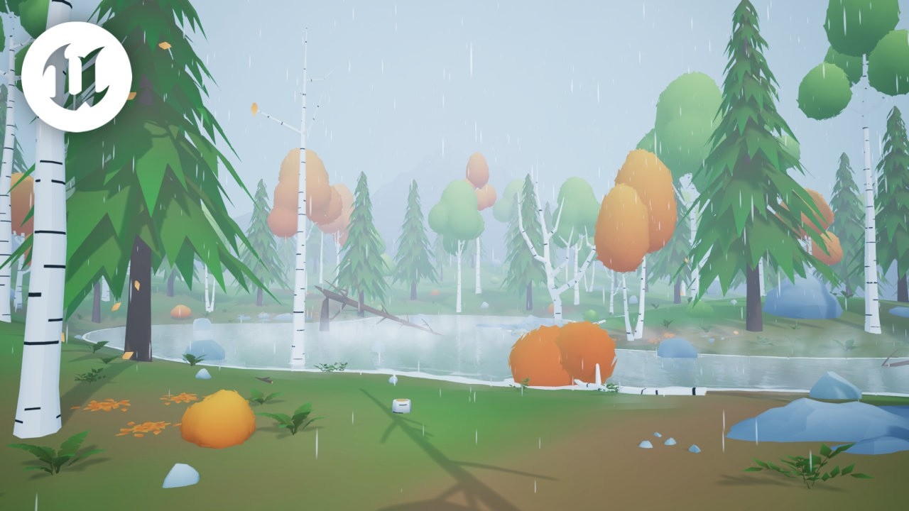 Creating a Rainy Forest in Unreal Engine 5 - Timelapse