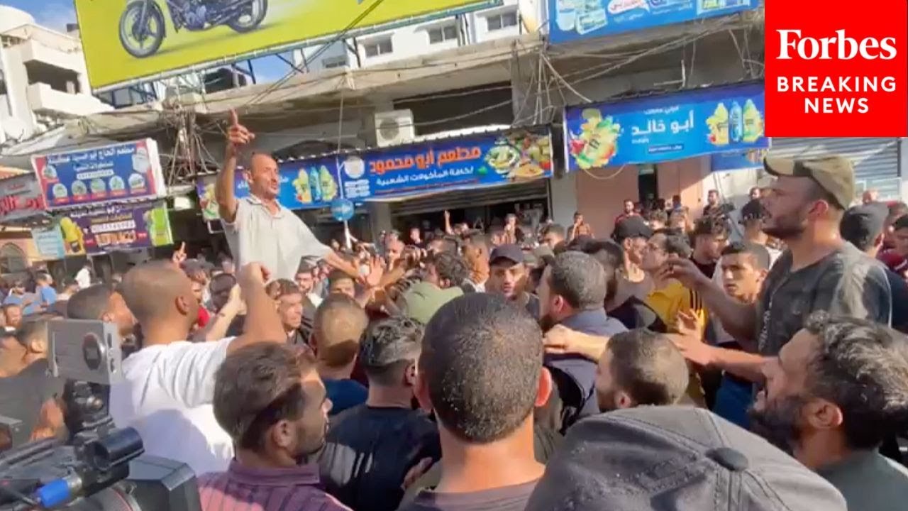 WATCH: Palestinians Protest In Gaza After Israel Orders Over 1.1 Million Residents To Evacuate