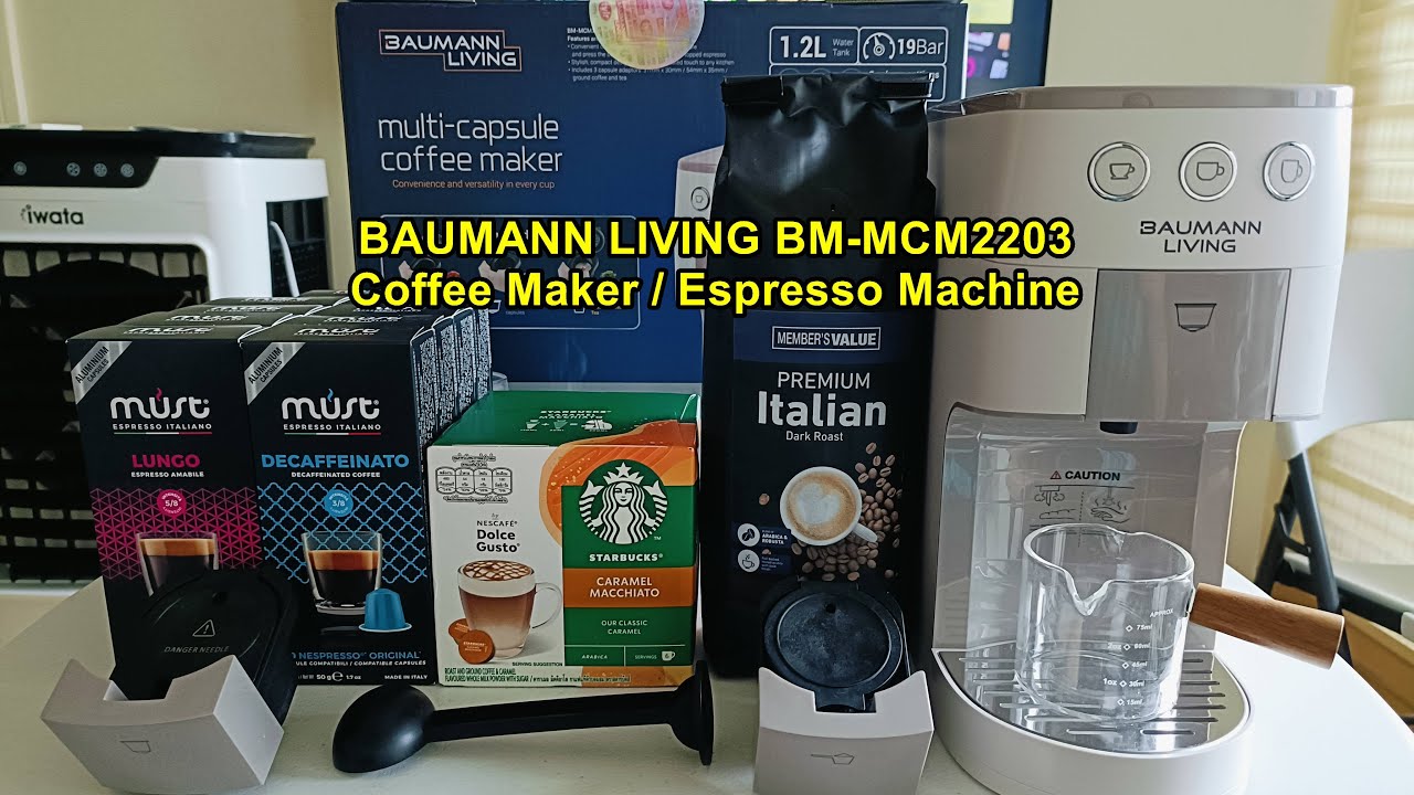 Unboxing & using the Baumann Living BM-MCM2203 Multi-Capsule coffee maker / espresso machine