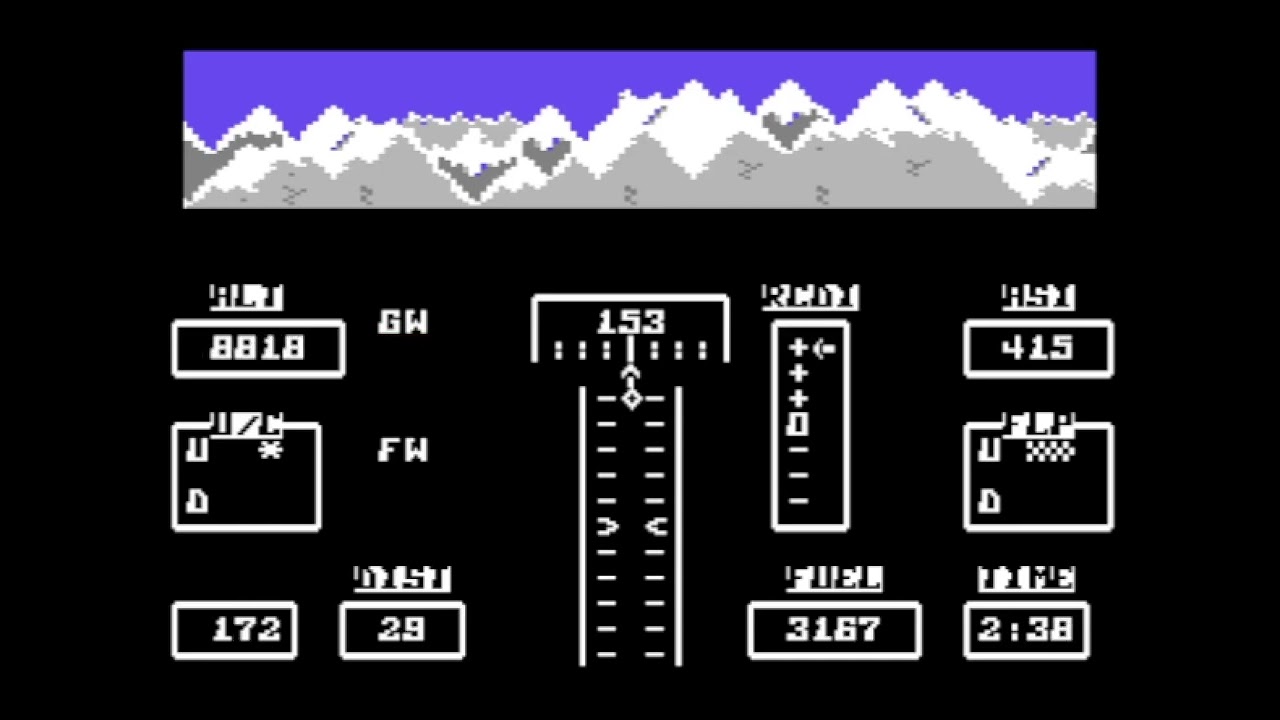 Data Driven Gamer: Flight Path 737 (Anirog Software, 1984 Commodore 64, 50fps)