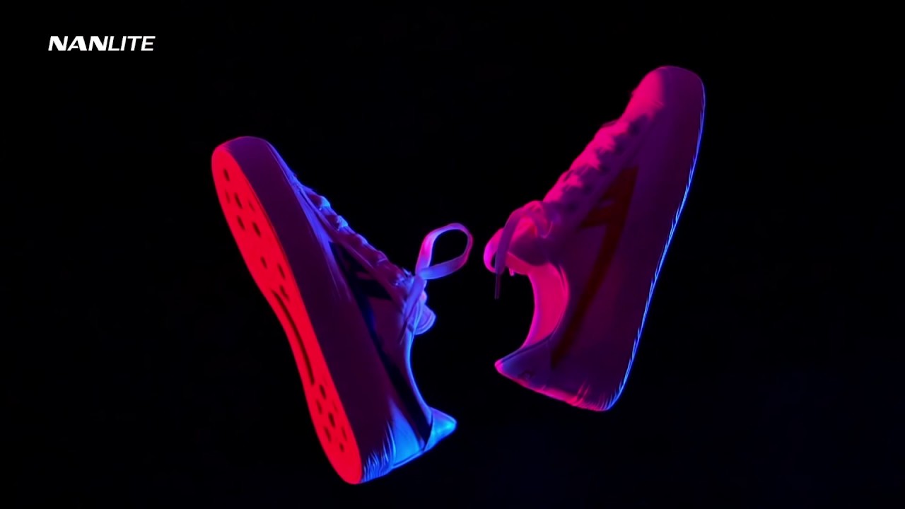 NANLITE Forza 60 and PavoTube sneaker shoot