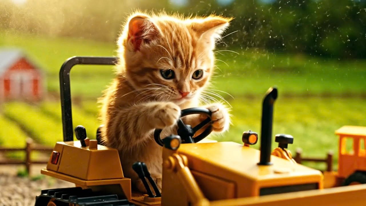 Small Paws, Big World: The Enchanting Farm Life of a Mother Cat and Her Kitten