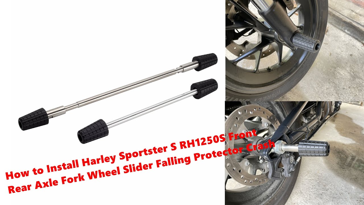 How to Install Harley Sportster S RH1250S Front Rear Axle Fork Wheel Slider Falling Protector Crash
